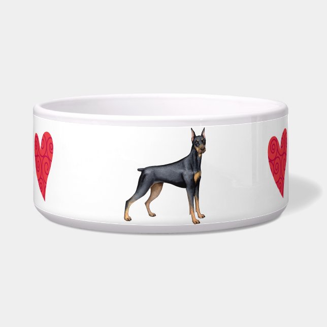Ik hou van mijn Doberman Voerbakje (Rechts)