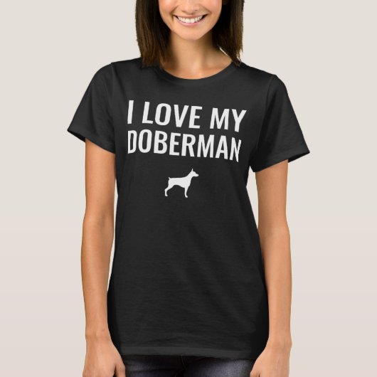 Ik hou van mijn Dobermann T-shirt (Voorkant)