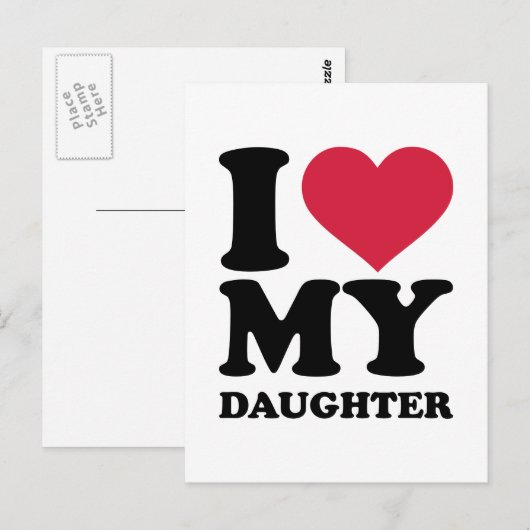 Ik hou van mijn dochter briefkaart (Voorkant / Achterkant)
