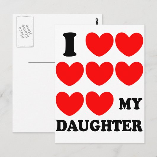 Ik hou van mijn dochter briefkaart (Voorkant / Achterkant)