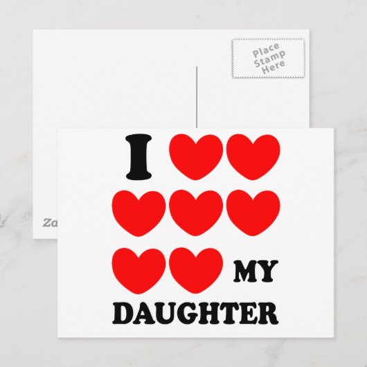 Ik hou van mijn dochter briefkaart (Voorkant / Achterkant)