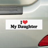Ik hou van mijn dochter bumpersticker (Op auto)