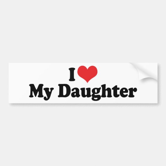 Ik hou van mijn dochter bumpersticker (Voorkant)
