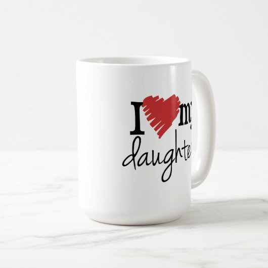 Ik hou van mijn dochter Coffee Mok (Voorkant rechts)