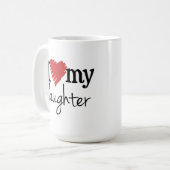 Ik hou van mijn dochter Coffee Mok (Voorkant links)