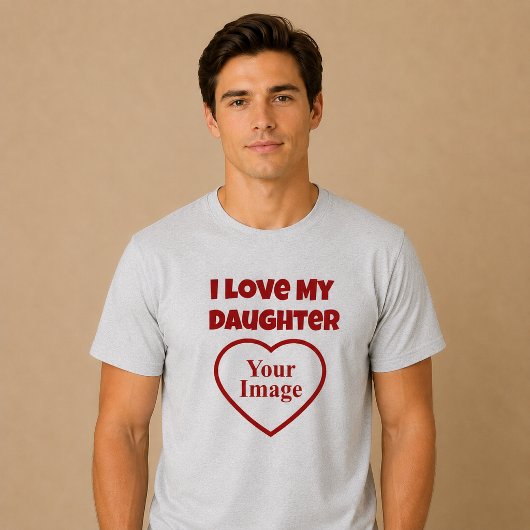 Ik hou van mijn dochter foto Tri-Blend shirt