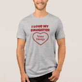 Ik hou van mijn dochter foto Tri-Blend shirt (Voorkant)