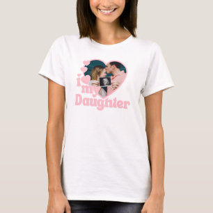 Ik hou van mijn dochter Hart Foto T-shirt