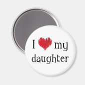 Ik hou van mijn dochter magneet (Voorkant / Achterkant)