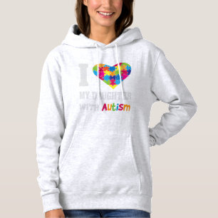 Ik hou van mijn dochter met autisme... roer mam pa hoodie