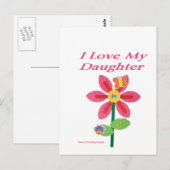 ik hou van mijn dochter spd briefkaart (Voorkant / Achterkant)