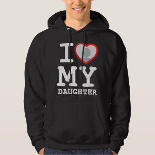 ik hou van mijn dochter zwarte hotels hoodie