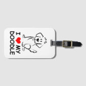 Ik hou van mijn doedel bagagelabel (Voorkant (horizontaal))