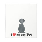 Ik hou van mijn Dog Notepad Notitieblok (Voorkant)