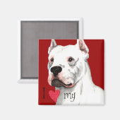 Ik hou van mijn Dogo Argentino Magneet (Voorkant / Achterkant)