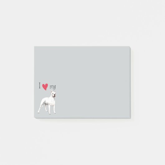 Ik hou van mijn Dogo Argentino Post-it® Notes (Voorkant)