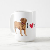 Ik hou van mijn Dogue de Bordeaux Koffiemok (Voorkant links)