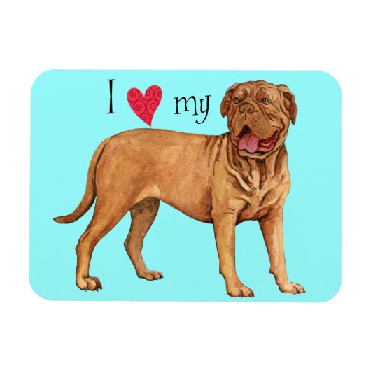 Ik hou van mijn Dogue de Bordeaux Magneet (Horizontaal)