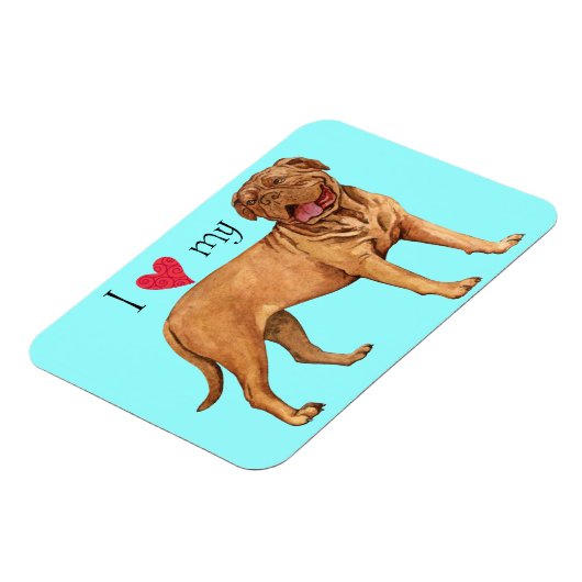 Ik hou van mijn Dogue de Bordeaux Magneet (Linkerzijde)
