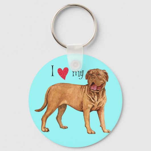 Ik hou van mijn Dogue de Bordeaux Sleutelhanger (Voorkant)