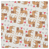 Ik hou van mijn Dogue de Bordeaux Stof (Swatch)