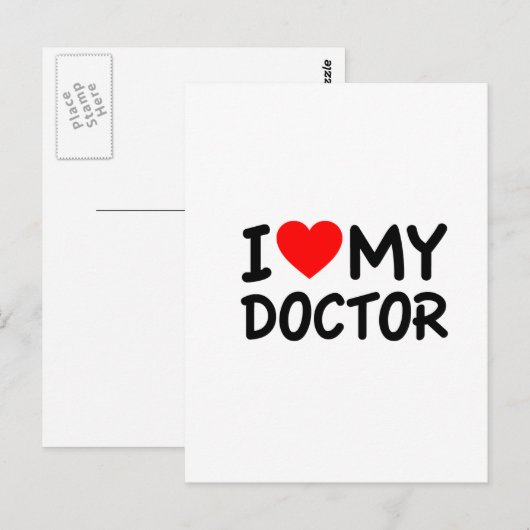 Ik hou van mijn dokter briefkaart (Voorkant / Achterkant)