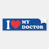 Ik hou van mijn dokter bumpersticker (Voorkant)