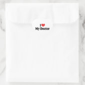 Ik hou van mijn dokter hart sticker (Tas)