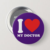 Ik hou van mijn dokter ronde button 7,6 cm (Voorkant /achterkant)