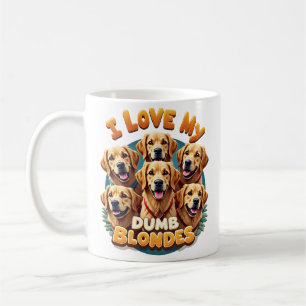 Ik hou van mijn domme blonde Golden Retrievers vin Koffiemok