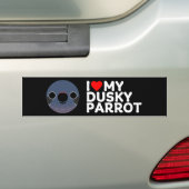 IK HOU VAN MIJN DONKERE PAPEGAAI BUMPERSTICKER (Op auto)
