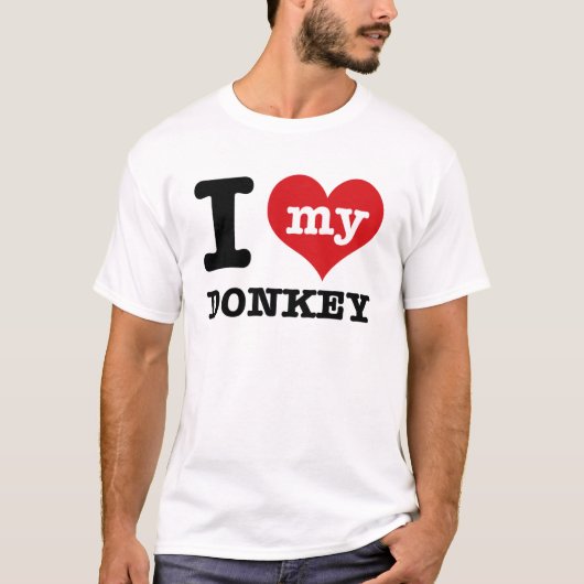 Ik hou van mijn Donkey T-shirt (Voorkant)
