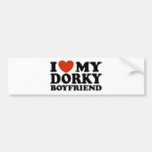 Ik hou van mijn Dorky Boyvriend Bumpersticker (Voorkant)