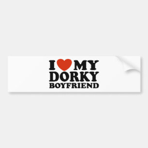 Ik hou van mijn Dorky Boyvriend Bumpersticker