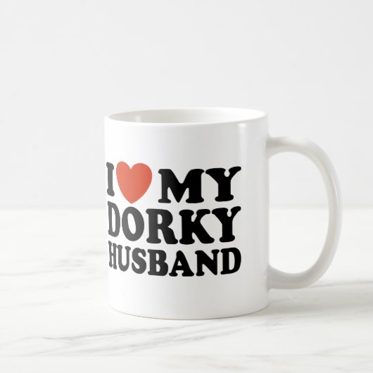 Ik hou van mijn Dorky Husband Koffiemok (Rechts)