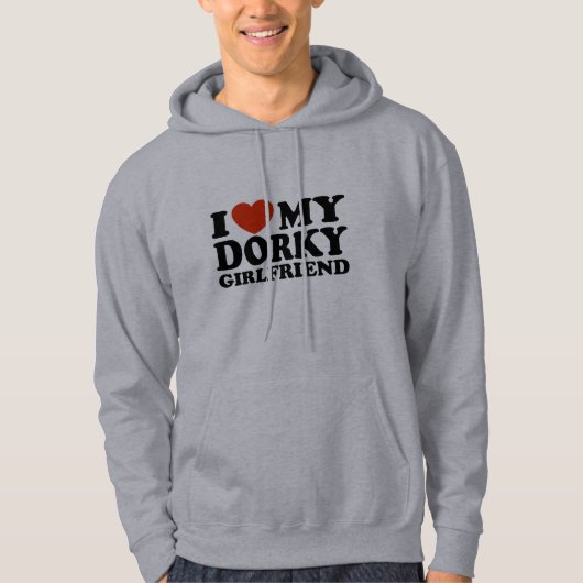 Ik hou van mijn Dorky Vriendin Hoodie (Voorkant)