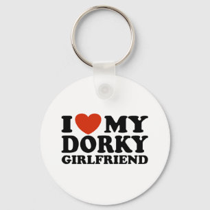 Ik hou van mijn Dorky Vriendin Sleutelhanger