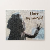 Ik hou van mijn draak Fun Bearded Dragon Legpuzzel (Horizontaal)