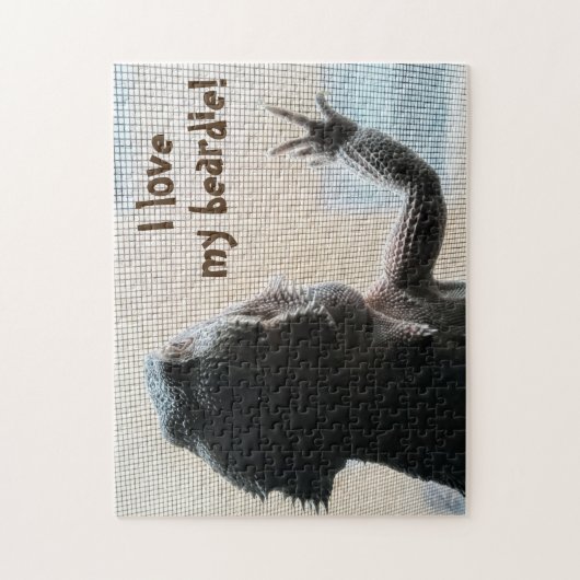 Ik hou van mijn draak Fun Bearded Dragon Legpuzzel (Verticaal)