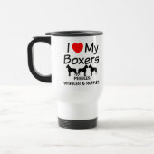 Ik hou van mijn drie Boxer Dogs Mok (Links)