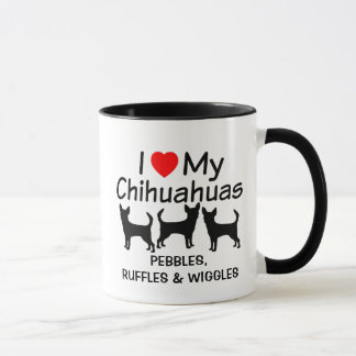 Ik hou van mijn drie Chihuahua honden Mok