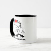 Ik hou van mijn drie Duitse herders Mok (Voorkant links)