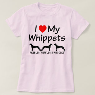 Ik hou van mijn drie honden t-shirt