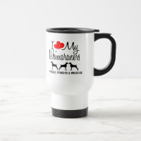 Ik hou van mijn drie Weimaraner Dogs Mok
