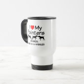 Ik hou van mijn drie wijzerhonden Mok (Voorkant links)