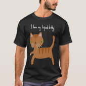 Ik hou van mijn drieklepige Kat met kattenpride T-shirt (Voorkant)