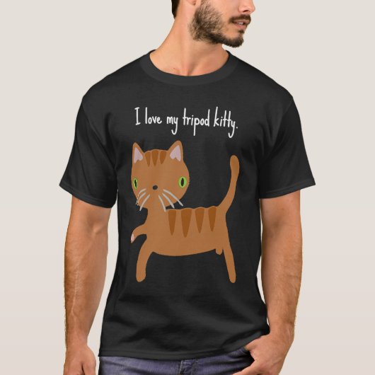 Ik hou van mijn drieklepige Kat met kattenpride T-shirt (Voorkant)
