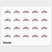 Ik hou van mijn drummer ronde sticker (Vel)