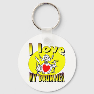 Ik hou van mijn drummer sleutelhanger