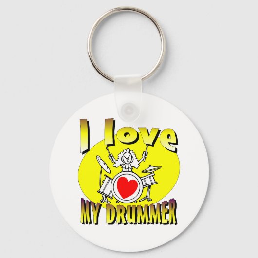 Ik hou van mijn drummer sleutelhanger (Voorkant)